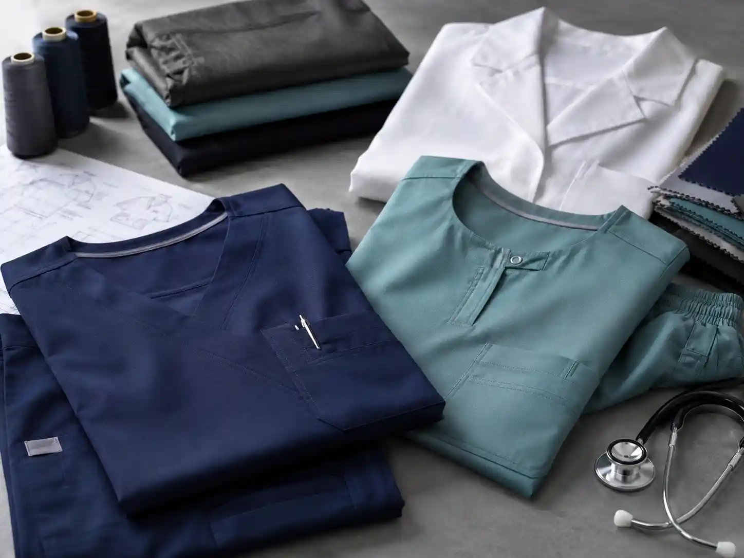 Medical and healthcare uniforms manufactured for hospitals, clinics and care teams
